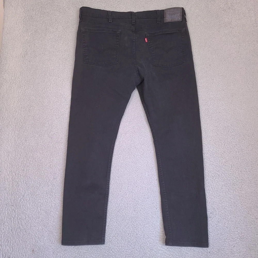 Levis Strauss Jeans Men 38x28.5 Black 510 Slim Straight Dark Wash American Denim